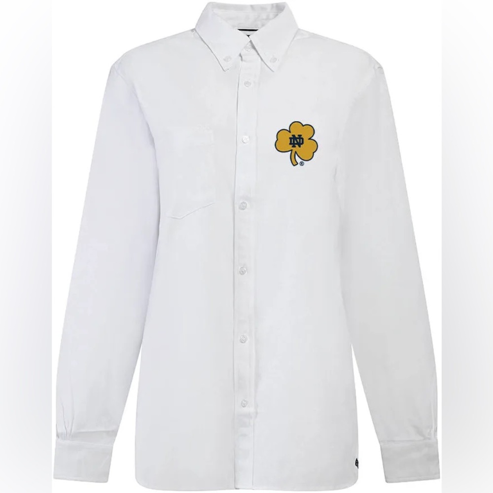 Hype & Vice Notre Dame Fighting Irish Hamptons Pinstripe Button-Down Shirt